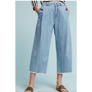 Pilcro Anthropologie Wide Leg Cropped Jeans
